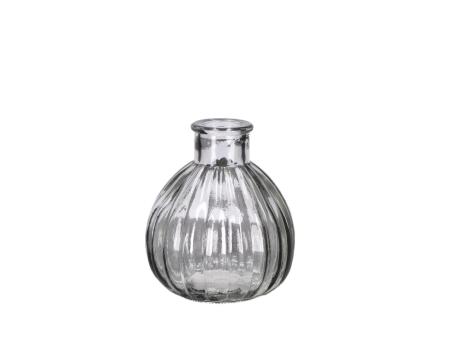 Tischvase Glas Ballon Rille D(3)5,5 H8cm