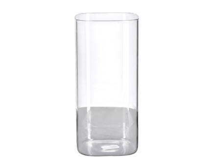 Glas Zylinder quadratisch hotcut D10 H21,5cm