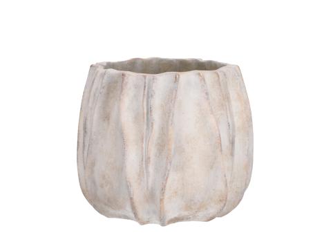 Topf geriffelt Beton D27,5 H23,5cm