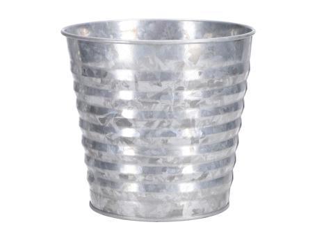 Topf Rille Zink antik D11,5-15,5 H14,7cm