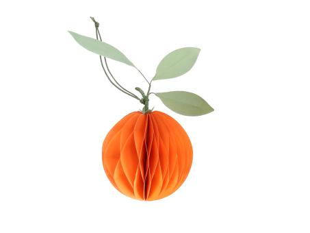 Orange Faltpapier z Hängen (Magnetverschluss) D8,5 H9,5cm