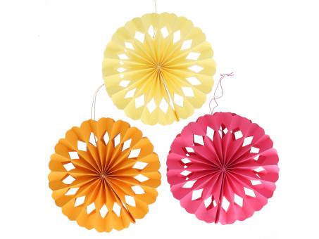 Dekohänger Rosette Papier 3Fb (Magnetverschluss) T4,5 D30cm