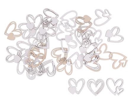 Streuherzen 3Mod lasercut Box 72St 2fbg weiss-natur D4cm