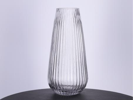 Vase Glas Droppo Rille H30cm
