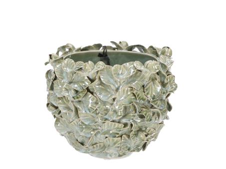 Topf Orchid Porzellan handgefertigt glasiert D18 H15cm