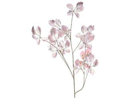 Blattzweig metallic 2tone silber-rose L123cm