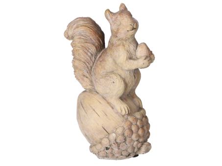 Eichhörnchen auf Eichel Beton handbemalt B11 T8 H21,5cm