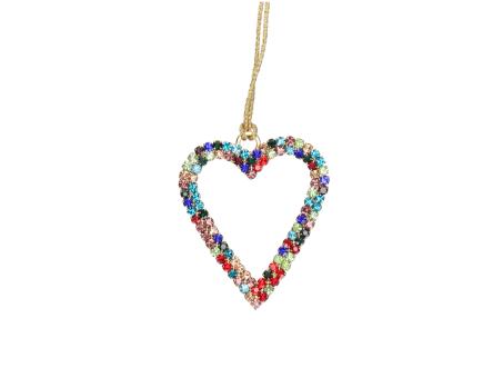 Herz Straß multicolor z Hängen 