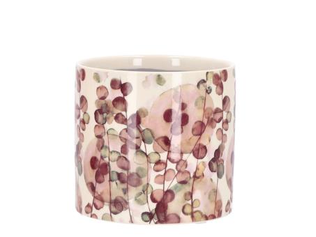 Topf Keramik Rankmotiv Mühlenbeckia aquarell D14 H12,5cm