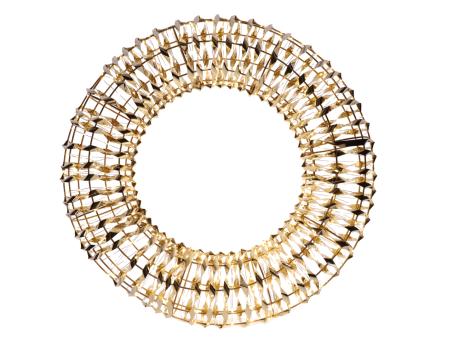 Kranz Metall m Goldfolie 600LED indoor m Timer (5mr Zuleitung) D58cm