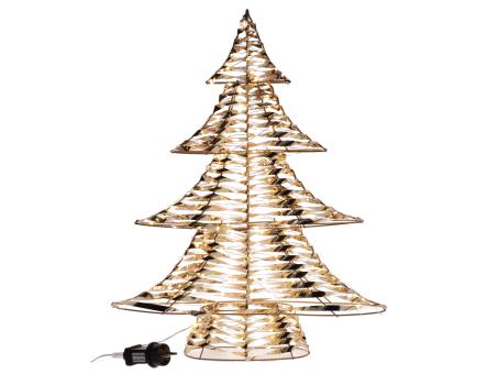 Tannenbaum Metall m Goldfolie 300LED indoor m Timer (5mr Zuleitung) 