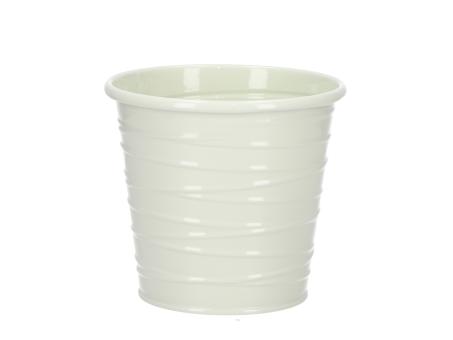 Topf Blech Fadenrille Glanzlack D13 H12cm