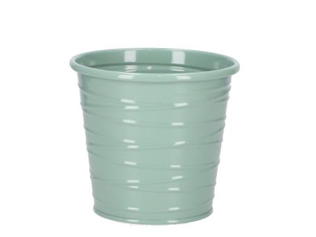 Topf Blech Fadenrille Glanzlack D13 H12cm