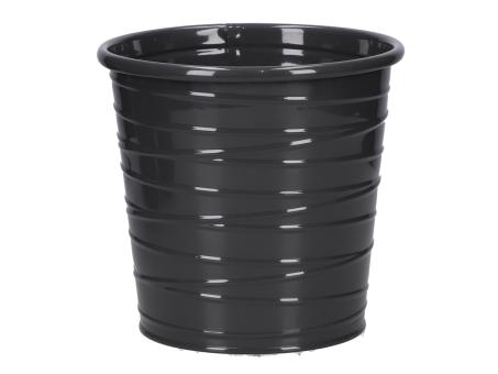 Topf Blech Fadenrille Glanzlack m Inlay D15 H14,5cm