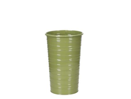 Vase Blech Fadenrille Glanzlack 