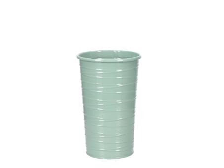 Vase Blech Fadenrille Glanzlack 