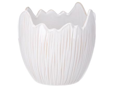 Pflanzei Rille Porzellan D13,5 H13,1cm