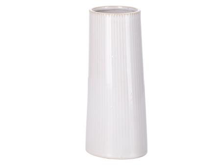 Tischvase Rille Porzellan B6,5 T5,5 H14,5cm