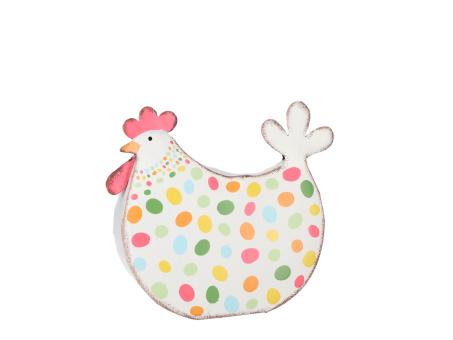 Huhn Blech bunte Eier 