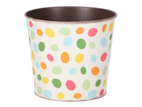 Topf Blech bunte Eier D13 H11cm