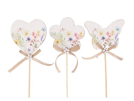 Steckersortiment Blumenwiese Schöpfpapier Holz 3Mod D8/9/8 L33cm
