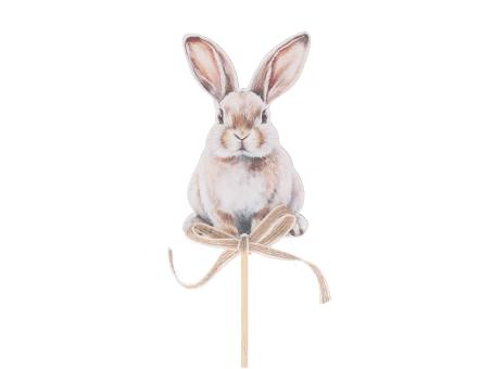 Stecker Holz Druckmotiv Hase B6 T0,5 L35cm