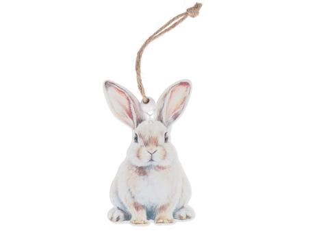 Hänger Blech Druckmotiv Hase B5-6 H10cm