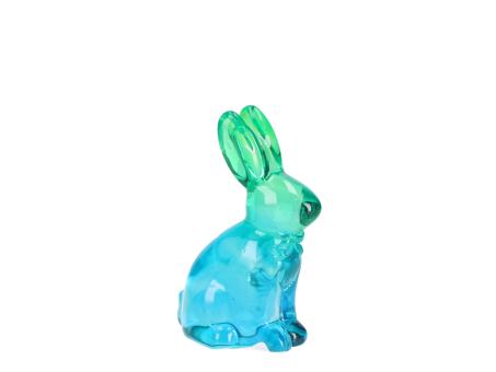 Hase Glas massiv 2tone grün/blau 