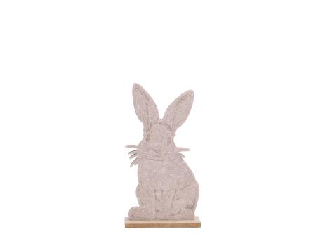Hase Filz Laser-Silouette a Holzsockel 