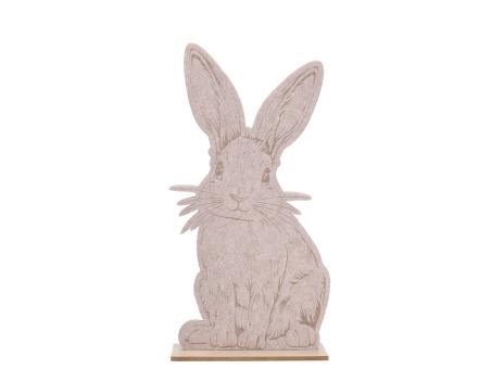 Hase Filz Laser-Silouette a Holzsockel B31 T10 H59,2cm