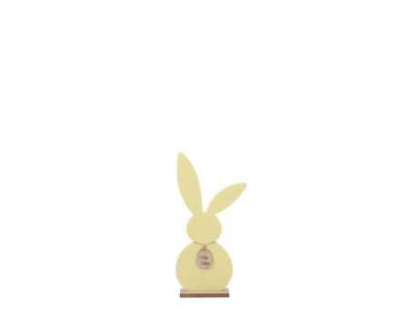 Hase Filz "Frohe Ostern" a Holzsockel 