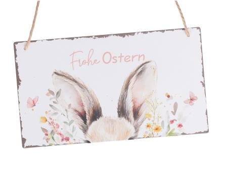 Schild Blech "Frohe Ostern" B20 H11,5cm