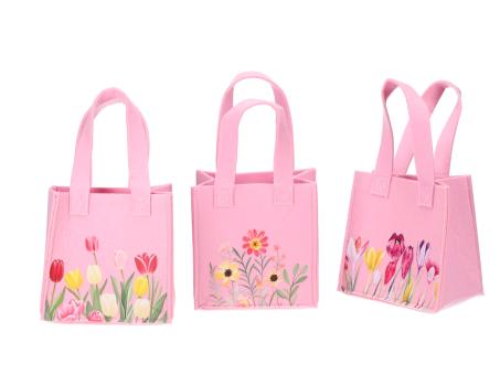 Tasche Filz Blumenwiese 3Mod B15 T8 H15/28cm