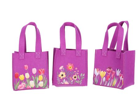 Tasche Filz Blumenwiese 3Mod B15 T8 H15/28cm