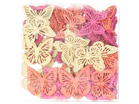 Streusortiment Schmetterling durchbrochen 3Mod 72St/Bx D4cm