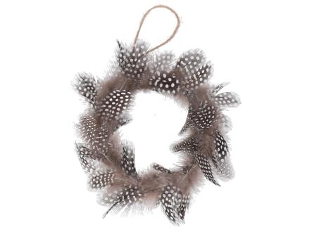 Feder-Ring Perlhuhn D12/20cm