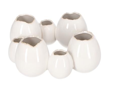 Eivase Ring x8  Porzellan glasiert D25 H6,5/9,5cm