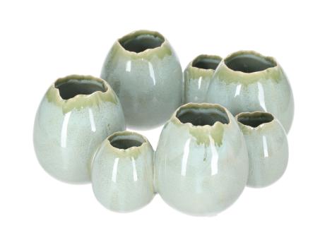 Eivase Ring x8  Porzellan glasiert D25 H6,5/9,5cm