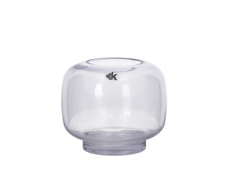 Kugelvase Glas Cold cut geschliffener Rand