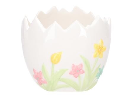 Topf Porzellan Blumen D11,5 H9,5cm