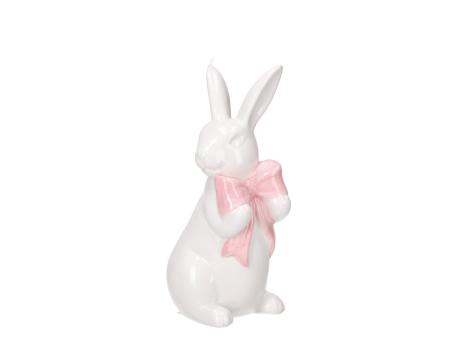 Hase Porzellan stehend m Schleife 