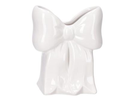 Vase Schleife Porzellan B11,7 T9 H14,6cm