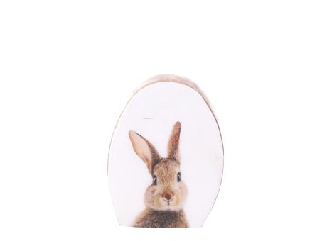 Ei Druckmotiv Hase Mangowood-Emaille z Stellen doppelseitig 
