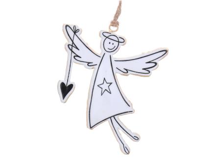 Engel Blech beidseitig emailliert z Hängen B11 H13cm