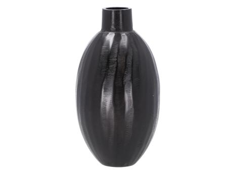 Vase Oliv Aluguss geschliffen D11 H18cm