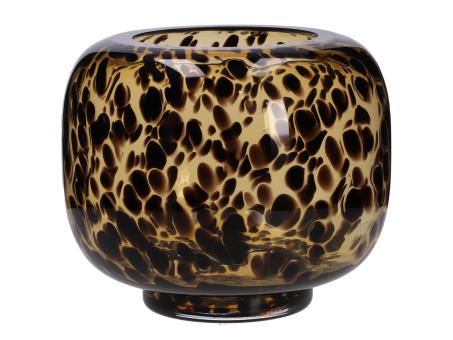 Kugelvase Glas Leo cold cut durchgefärbt mundgeblasen D29,5 H25cm