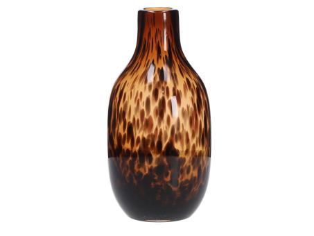 Flaschenvase Glas Leo durchgefärbt mundgeblasen D12 H24cm