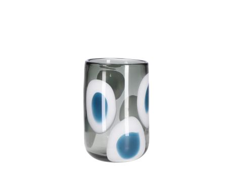 Vase Glas Pfauenauge handmade 