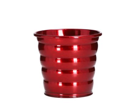 Topf Blech Baldo Rille metallic m Inlay D13 H12cm