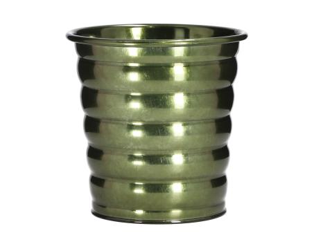 Topf Blech Baldo Rille metallic m Inlay D15 H15cm